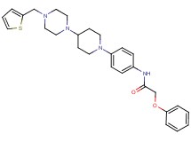 2-phenoxy-N-(4-{4-[4-(2-thienylmethyl)-1-piperazinyl]-1-piperidinyl}phenyl)acetamide
