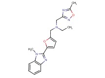 N-{[5-(1-methyl-1H-benzimidazol-2-yl)-2-furyl]methyl}-N-[(5-methyl-1,2,4-oxadiazol-3-yl)methyl]ethanamine