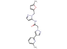 N-{1-[(5-methyl-2-furyl)methyl]-1H-pyrazol-5-yl}-2-[4-(6-methylpyridin-2-yl)-1H-pyrazol-1-yl]acetamide