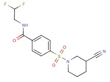 4-[(3-cyano-1-piperidinyl)sulfonyl]-N-(2,2-difluoroethyl)benzamide