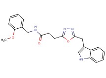 3-[5-(1H-indol-3-ylmethyl)-1,3,4-oxadiazol-2-yl]-N-(2-methoxybenzyl)propanamide