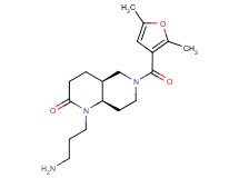 rel-(4aS,8aR)-1-(3-aminopropyl)-6-(2,5-dimethyl-3-furoyl)octahydro-1,6-naphthyridin-2(1H)-one hydrochloride