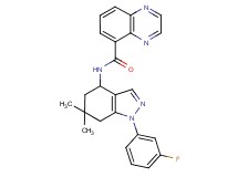 N-[1-(3-fluorophenyl)-6,6-dimethyl-4,5,6,7-tetrahydro-1H-indazol-4-yl]-5-quinoxalinecarboxamide