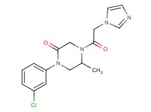 1-(3-chlorophenyl)-4-(1H-imidazol-1-ylacetyl)-5-methyl-2-piperazinone
