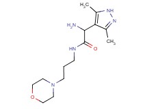 2-amino-2-(3,5-dimethyl-1H-pyrazol-4-yl)-N-(3-morpholin-4-ylpropyl)acetamide