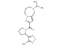 5-isopropyl-2-{[2-(4-methyl-1,2,5-oxadiazol-3-yl)pyrrolidin-1-yl]carbonyl}-5,6,7,8-tetrahydro-4H-pyrazolo[1,5-a][1,4]diazepine