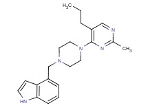 4-{[4-(2-methyl-5-propylpyrimidin-4-yl)piperazin-1-yl]methyl}-1H-indole