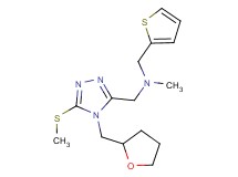 N-methyl-1-[5-(methylthio)-4-(tetrahydro-2-furanylmethyl)-4H-1,2,4-triazol-3-yl]-N-(2-thienylmethyl)methanamine