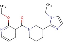 2-ethoxy-3-{[3-(1-ethyl-1H-imidazol-2-yl)-1-piperidinyl]carbonyl}pyridine