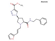 methyl 1-((3S,5S)-1-[(2E)-3-(2-furyl)-2-propen-1-yl]-5-{[(2-phenylethyl)amino]carbonyl}-3-pyrrolidinyl)-1H-1,2,3-triazole-4-carboxylate