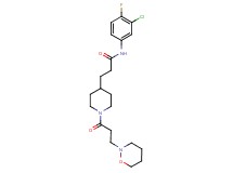 N-(3-chloro-4-fluorophenyl)-3-{1-[3-(1,2-oxazinan-2-yl)propanoyl]-4-piperidinyl}propanamide