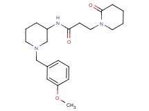 N-[1-(3-methoxybenzyl)-3-piperidinyl]-3-(2-oxo-1-piperidinyl)propanamide