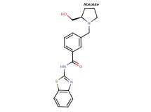 N-1,3-benzothiazol-2-yl-3-{[(2R)-2-(hydroxymethyl)pyrrolidin-1-yl]methyl}benzamide