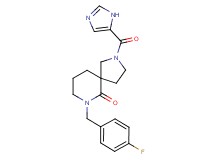 7-(4-fluorobenzyl)-2-(1H-imidazol-5-ylcarbonyl)-2,7-diazaspiro[4.5]decan-6-one