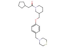 4-(4-{[1-(cyclopentylacetyl)-3-piperidinyl]methoxy}benzyl)thiomorpholine