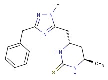 (4S*,6R*)-4-[(3-benzyl-1H-1,2,4-triazol-5-yl)methyl]-6-methyltetrahydropyrimidine-2(1H)-thione
