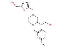 2-{4-{[5-(hydroxymethyl)-2-furyl]methyl}-1-[(6-methyl-2-pyridinyl)methyl]-2-piperazinyl}ethanol
