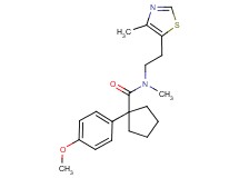 1-(4-methoxyphenyl)-N-methyl-N-[2-(4-methyl-1,3-thiazol-5-yl)ethyl]cyclopentanecarboxamide