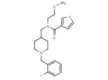 N-{[1-(2-fluorobenzyl)-4-piperidinyl]methyl}-N-(2-methoxyethyl)-3-thiophenecarboxamide