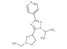4-[5-(1-ethylpyrrolidin-3-yl)-1-isopropyl-1H-1,2,4-triazol-3-yl]pyridine