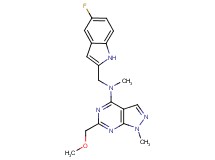 N-[(5-fluoro-1H-indol-2-yl)methyl]-6-(methoxymethyl)-N,1-dimethyl-1H-pyrazolo[3,4-d]pyrimidin-4-amine