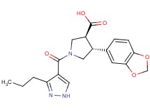 (3S*,4R*)-4-(1,3-benzodioxol-5-yl)-1-[(3-propyl-1H-pyrazol-4-yl)carbonyl]pyrrolidine-3-carboxylic acid
