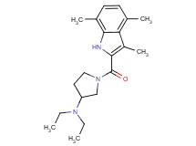 N,N-diethyl-1-[(3,4,7-trimethyl-1H-indol-2-yl)carbonyl]-3-pyrrolidinamine