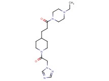 1-ethyl-4-{3-[1-(1H-1,2,4-triazol-1-ylacetyl)-4-piperidinyl]propanoyl}piperazine