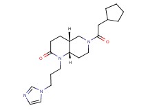 (4aR*,8aS*)-6-(cyclopentylacetyl)-1-[3-(1H-imidazol-1-yl)propyl]octahydro-1,6-naphthyridin-2(1H)-one