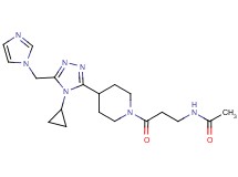 N-(3-{4-[4-cyclopropyl-5-(1H-imidazol-1-ylmethyl)-4H-1,2,4-triazol-3-yl]piperidin-1-yl}-3-oxopropyl)acetamide