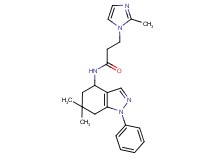 N-(6,6-dimethyl-1-phenyl-4,5,6,7-tetrahydro-1H-indazol-4-yl)-3-(2-methyl-1H-imidazol-1-yl)propanamide