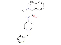 2-(dimethylamino)-2-(2-methylphenyl)-N-[1-(2-thienylmethyl)-4-piperidinyl]acetamide