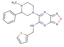 6-(4-methyl-3-phenyl-1-piperazinyl)-N-(2-thienylmethyl)[1,2,5]oxadiazolo[3,4-b]pyrazin-5-amine
