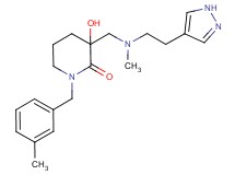 3-hydroxy-1-(3-methylbenzyl)-3-({methyl[2-(1H-pyrazol-4-yl)ethyl]amino}methyl)piperidin-2-one