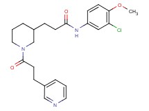 N-(3-chloro-4-methoxyphenyl)-3-{1-[3-(3-pyridinyl)propanoyl]-3-piperidinyl}propanamide