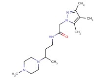 N-[3-(4-methylpiperazin-1-yl)butyl]-2-(3,4,5-trimethyl-1H-pyrazol-1-yl)acetamide