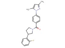1-(4-{[3-(2-fluorophenyl)-1-pyrrolidinyl]carbonyl}phenyl)-3,5-dimethyl-1H-pyrazole