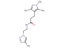 N-[2-(4-methyl-1H-1,2,3-triazol-1-yl)ethyl]-3-(1,3,5-trimethyl-1H-pyrazol-4-yl)propanamide