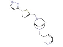 (1S*,5R*)-6-{[5-(1H-pyrazol-3-yl)-2-thienyl]methyl}-3-(pyridin-3-ylmethyl)-3,6-diazabicyclo[3.2.2]nonane