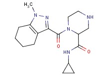 N-cyclopropyl-1-[(1-methyl-4,5,6,7-tetrahydro-1H-indazol-3-yl)carbonyl]-2-piperazinecarboxamide