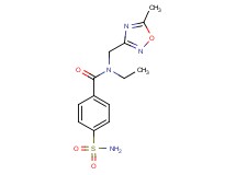 4-(aminosulfonyl)-N-ethyl-N-[(5-methyl-1,2,4-oxadiazol-3-yl)methyl]benzamide