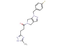 1-(4-fluorobenzyl)-5-[3-(5-methyl-1H-1,2,4-triazol-3-yl)propanoyl]-1,4,5,6-tetrahydropyrrolo[3,4-c]pyrazole