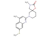 3-methyl-7-[4-methyl-7-(methylthio)-2-quinolinyl]-1-oxa-3,7-diazaspiro[4.5]decan-2-one