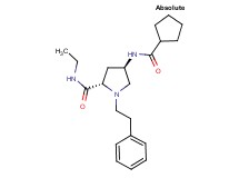 (4R)-4-[(cyclopentylcarbonyl)amino]-N-ethyl-1-(2-phenylethyl)-L-prolinamide
