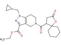 ethyl 1-(cyclopropylmethyl)-5-[(2-oxo-1-oxaspiro[4.5]dec-4-yl)carbonyl]-4,5,6,7-tetrahydro-1H-pyrazolo[4,3-c]pyridine-3-carboxylate