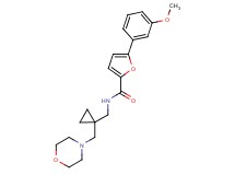 5-(3-methoxyphenyl)-N-{[1-(morpholin-4-ylmethyl)cyclopropyl]methyl}-2-furamide