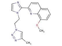 8-methoxy-2-{1-[2-(4-methyl-1H-1,2,3-triazol-1-yl)ethyl]-1H-imidazol-2-yl}quinoline