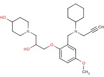 1-[3-(2-{[cyclohexyl(2-propyn-1-yl)amino]methyl}-4-methoxyphenoxy)-2-hydroxypropyl]-4-piperidinol