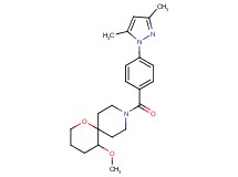 9-[4-(3,5-dimethyl-1H-pyrazol-1-yl)benzoyl]-5-methoxy-1-oxa-9-azaspiro[5.5]undecane