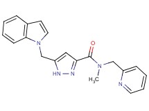 5-(1H-indol-1-ylmethyl)-N-methyl-N-(2-pyridinylmethyl)-1H-pyrazole-3-carboxamide